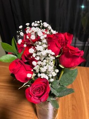 bouquet of red roses
