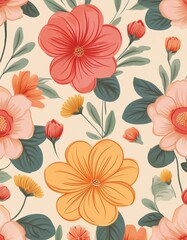 Colorful floral pattern