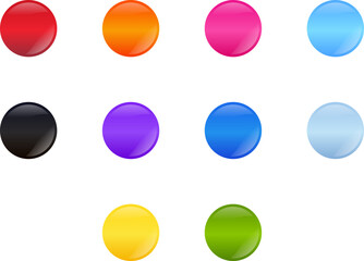 Glossy circle button