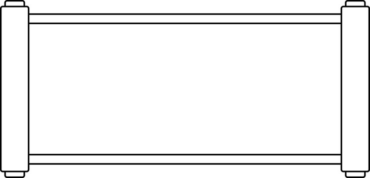 Chinese New Year blank scroll outline vector.
Chinese lunar year blank scroll outline isolated svg.