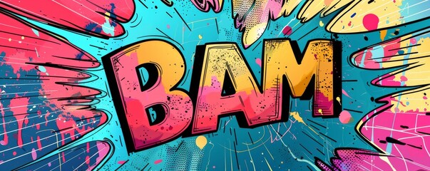 Fototapeta premium Colorful pop art background with 