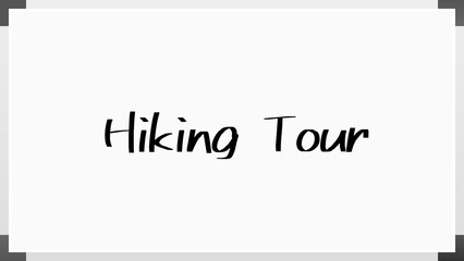 Hiking Tour のホワイトボード風イラスト