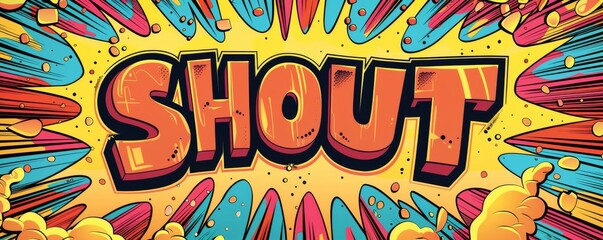 Obraz premium Colorful pop art background with 