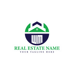 Fototapeta premium Green and Blue Real Estate Branding Logo