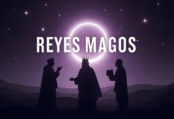 Elegant Reyes Magos Illustration for Holiday and Religious Themes