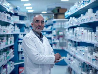 Pharmacist in a pharmacy store
