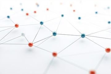 A dynamic diagram with interlinked nodes and pathways on a clean backdrop, ideal for enhancing presentations and educational content.
