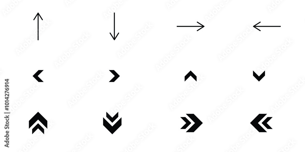 Wall mural swipe icon set. swipe arrow icons. arrow buttons for social media. scroll pictogram. web icons. vect