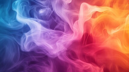 Obraz premium An abstract background featuring colorful smoke swirling in pink, red, orange, and blue hues against a black backdrop