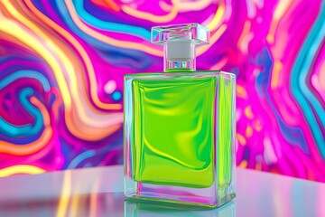 A product package designed with vibrant colors and sleek aesthetics. The combination of modern design and eye-catching hues creates an appealing look, enhancing the overall brand presence.