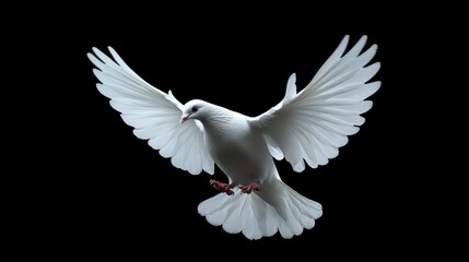 Obraz premium white dove flying on the transparent background
