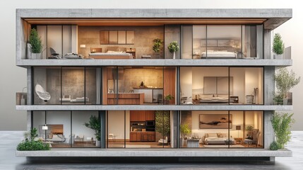 Fototapeta premium Apartment isolated on transparency background