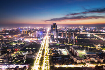 Fototapeta premium Bird view at Nanchang China.