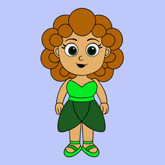 queen with brown curly hair