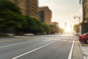 modern city at sunrise,nanchang skyline.