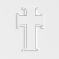Obraz premium Christian cross. Religion concept illustration. 3D render
