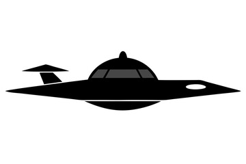 Space ships | vector silhouette illustration on white background