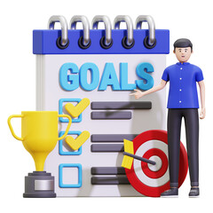 3d personal goal illustration