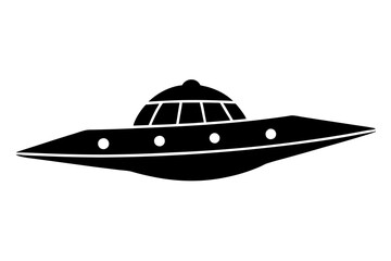 Space ships | vector silhouette illustration on white background