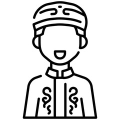 Muslim Groom Line Icon