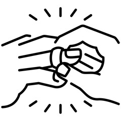 hand proposing Line Icon