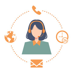 customer support vector illustration 