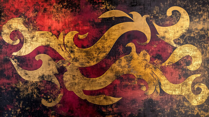 Abstract interpretation of the traditional Thai Kanok pattern, u