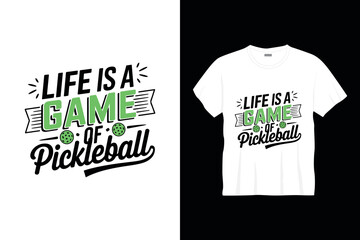 Life is a game Vintage Pickleball t-shirt Design Pickleball Lover T-shirt