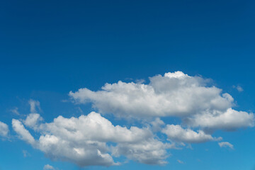 Blue sky with cirrus cloud. It's clearing day and good weather in the morning