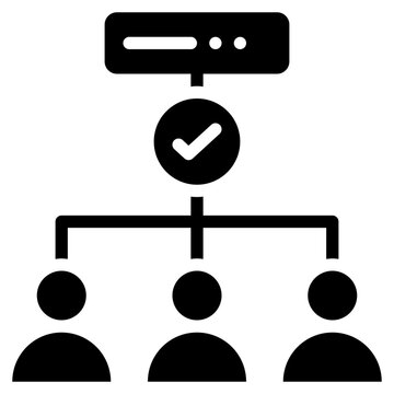 group connection check protection prople user solid glyph