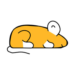 mice animal line icon vector. mice animal sign. isolated symbol illustration