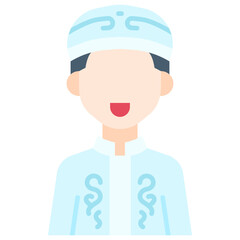 Muslim Groom Flat Icon