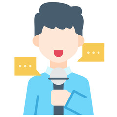 Master of Ceremony Flat Icon