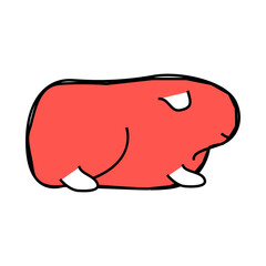 guinea pig domestic animal line icon vector. guinea pig domestic animal sign. isolated symbol illustration