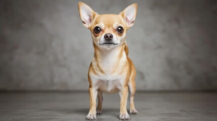 Obraz premium Adorable Chihuahua Dog Portrait Pet Puppy Dog Breed Companion Small Breed Canine F