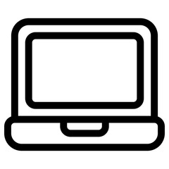 laptop icon, simple vector design