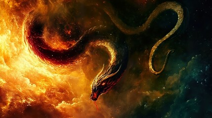 Cosmic Dragon: A Serpentine Journey Through the Stars