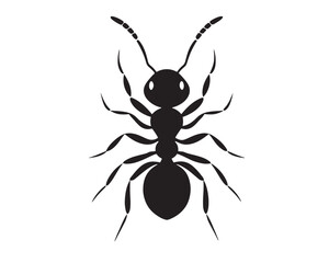 Ant Icon Silhouette Vector Illustration. Isolated On White Background. 