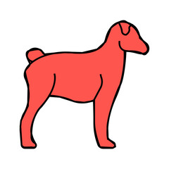 dog pet animal line icon vector. dog pet animal sign. isolated symbol illustration