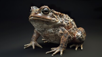 Fototapeta premium Toad Portrait: Close-up of a Realistic Amphibian