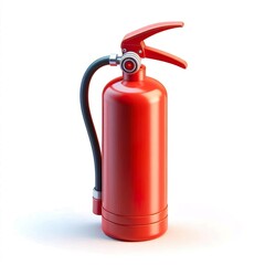 Fototapeta premium fire extinguisher firefighter stuff safety gear, white background