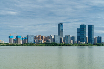 Lakeside modern office building in China