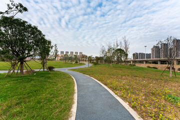 Obraz premium walkway in the modern city