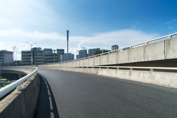 The century avenue of street scene in shanghai Lujiazui,China.