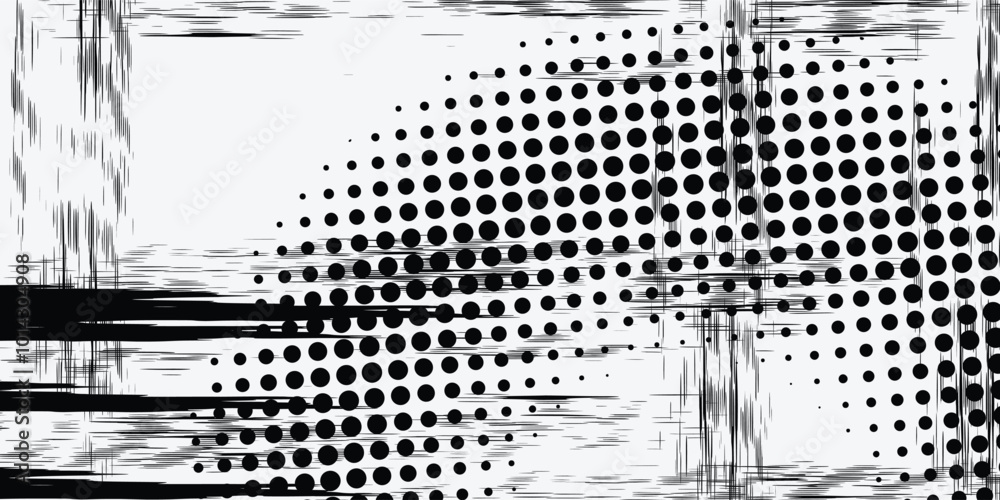 Wall mural Gradient texture background of half white dots and blue color pattern. Vector illustration