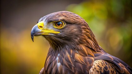 A Detailed Close-up of a Golden Eagle's Head, Capturing its Keen Eyes and Striking Feather Patterns