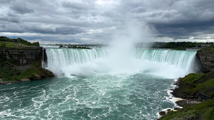 Niagara Falls, Ontario, Canada. The most powerful waterfall in the world.