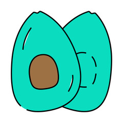 avocado food line icon vector. avocado food sign. isolated symbol illustration