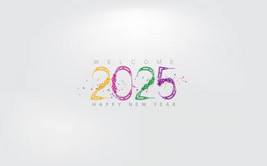 Colorful wallpaper celebrating Happy New Year 2025, featuring vibrant designs and festive elements for a joyful atmosphere
