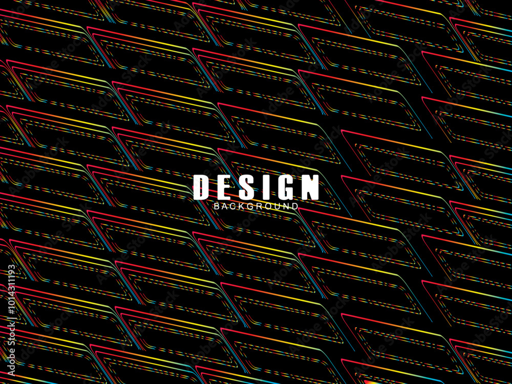 Fototapete futuristic abstract technology gradient shine with modern grid pattern black background. vector mini